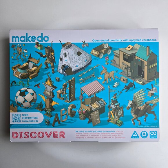 NWT MAKEDO Discover + Tool case kit cardboard construction Montessori creativity - Picture 5 of 11